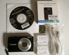 CANON Powershot A4000 -black LIGHTLY USED 2 batt/chrgr/Man/Fact boc/SD Card