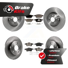 Front Rear Disc Brake Rotors And Ceramic Pads Kit For 2013-2018 Ford Focus ST