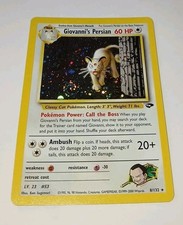 Vintage Holo GIOVANNI'S PERSIAN 8/132 Gym Challenge Rare Sugimori NM 🌀 Swirl 