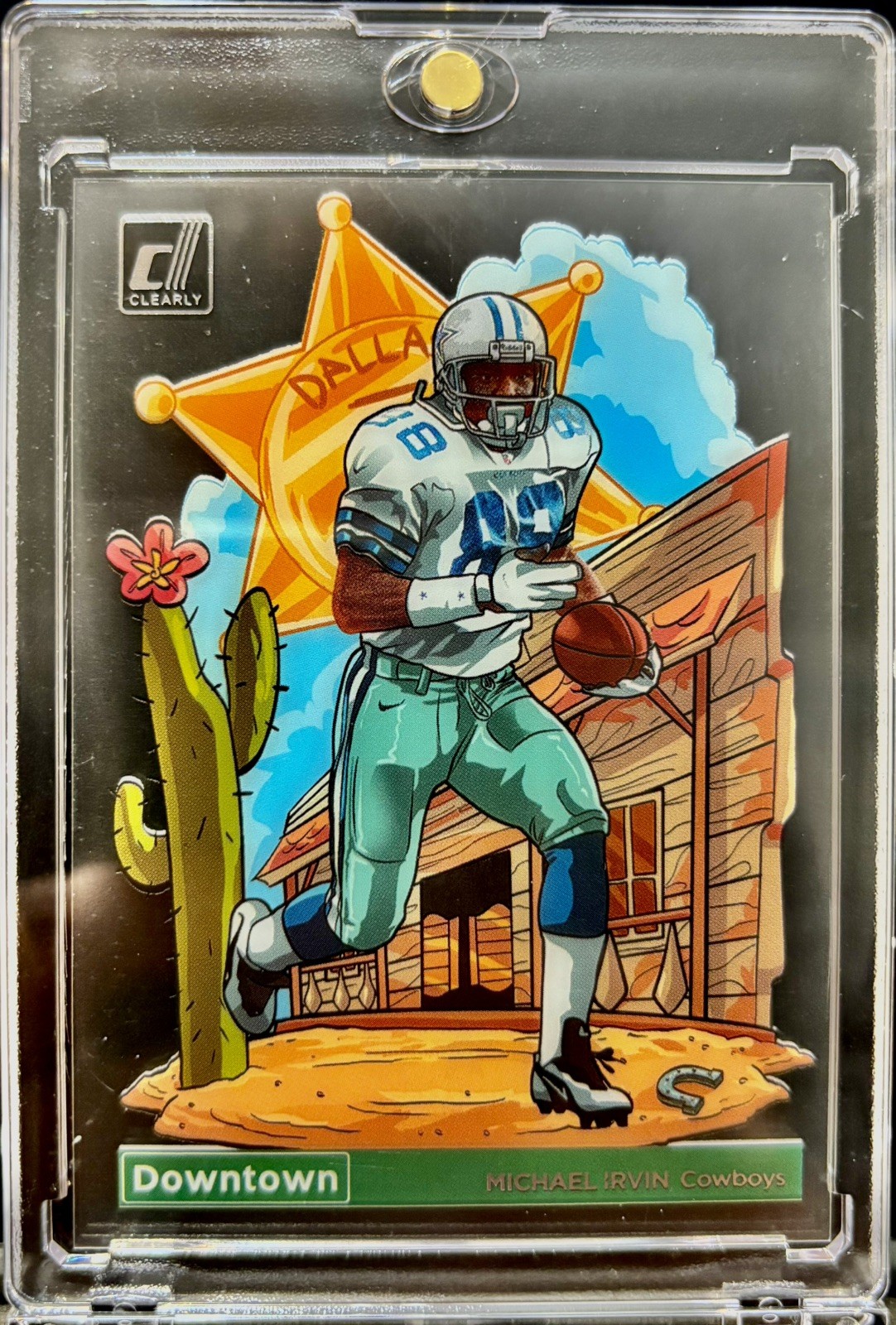 2023 Clearly Donruss Downtown Michael Irvin #22 Dallas Cowboys SSP Case Hit