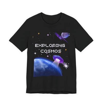 Exploring Cosmos T-Shirt | Space Scene, Planets & UFO Unisex T Shirt