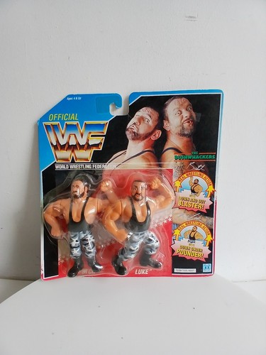 WWF Bushwhackers Butch Luke Hasbro Wrestling Figur...