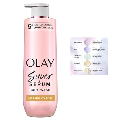 Olay Body Wash for Dry Skin Super Serum 24Hr Long Lasting Rich Hydration 20 oz.