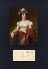 PHILOSOPHER Germaine de Staël autograph, signed clipping & mounted
