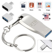 2TB USB 3.0 Flash Drive Thumb Type C U Disk Memory Stick Pen PC Laptop Storage