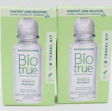 Bausch + Lomb BioTrue Multi-Purpose Contact Solution Travel Kit 2 Pack Exp 11/26