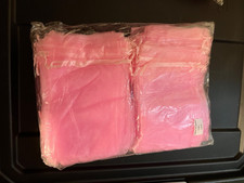 100 Drawstring Organza Bag Jewelry Pouch Wedding Party Favor Gift Bag 4X6 PINK