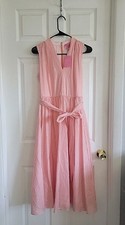 NEW Kate Spade Gingham Burnout Dress Dount Pink V Neck Cotton Women size 6