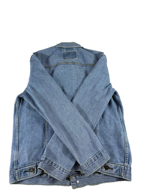 Levi's Strauss Men Denim Trucker Jacket Blue Button Front Size