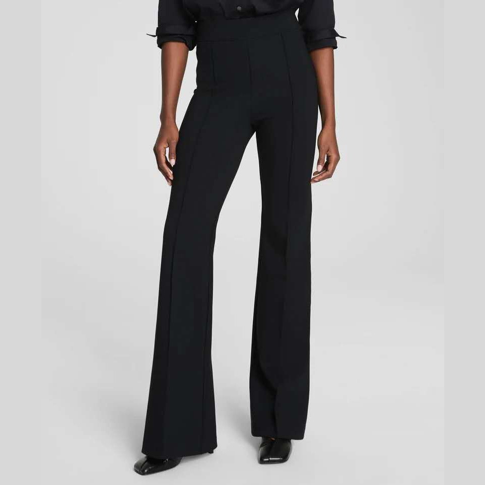 "Spanx Ponte Flare Pant Size M Supersmooth Perfect Fit Black Regular 31\" Inseam"