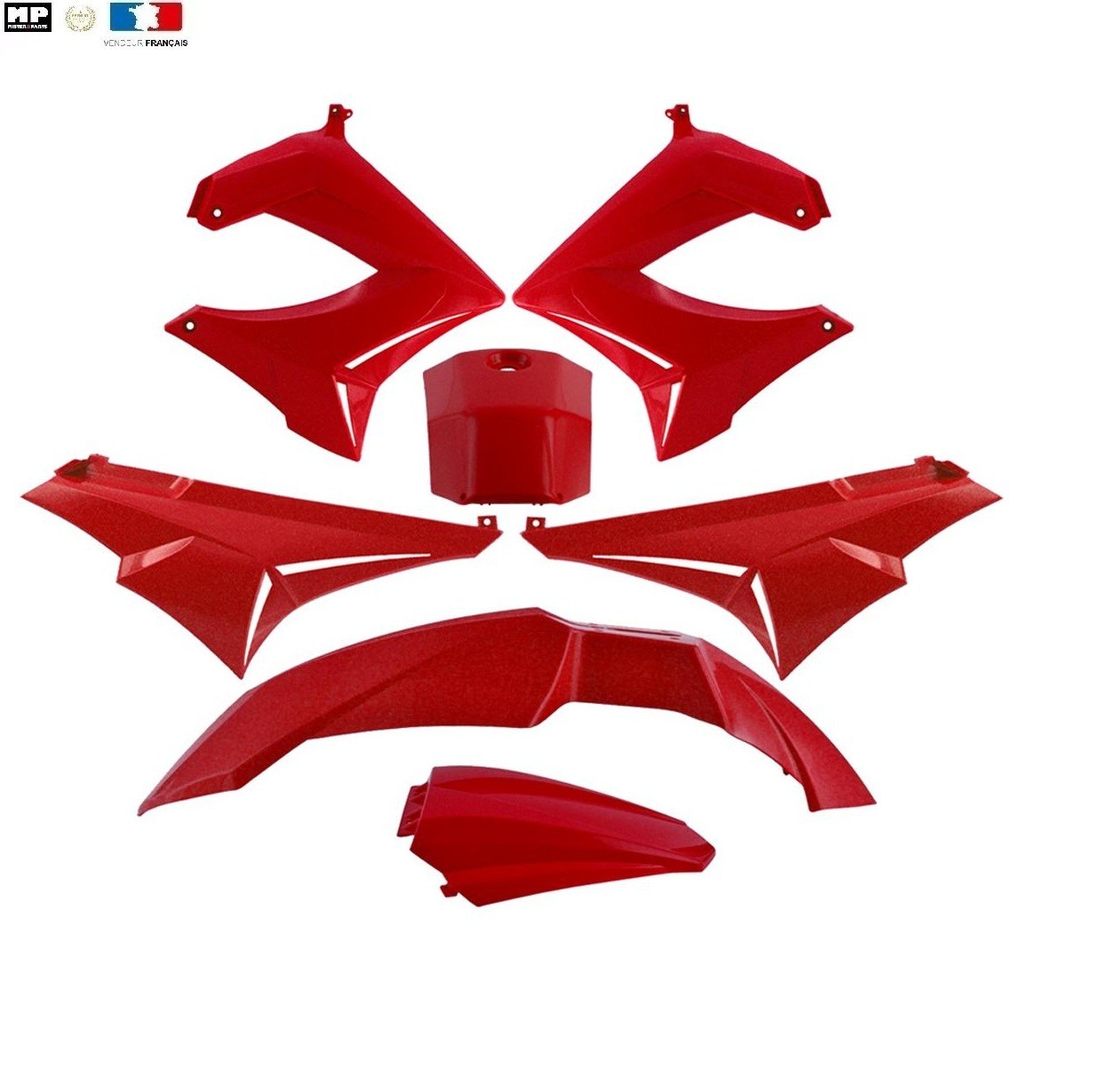 Coque Derbi Senda SM TNT rouge pour réparer une carrosserie cassée 2002-2009