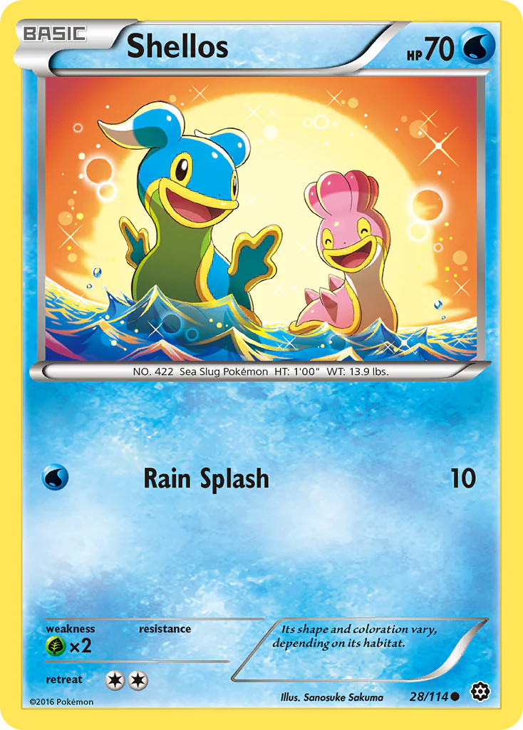 Shellos (28/114) [XY: Steam Siege] Lightly Played Reverse Holofoil