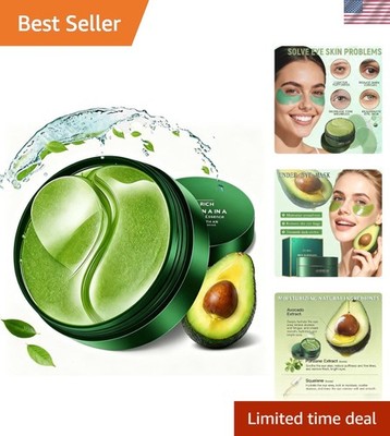 60 Avocado Under Eye Patches - Nourishing Treatment for Dark Circles & Puffiness