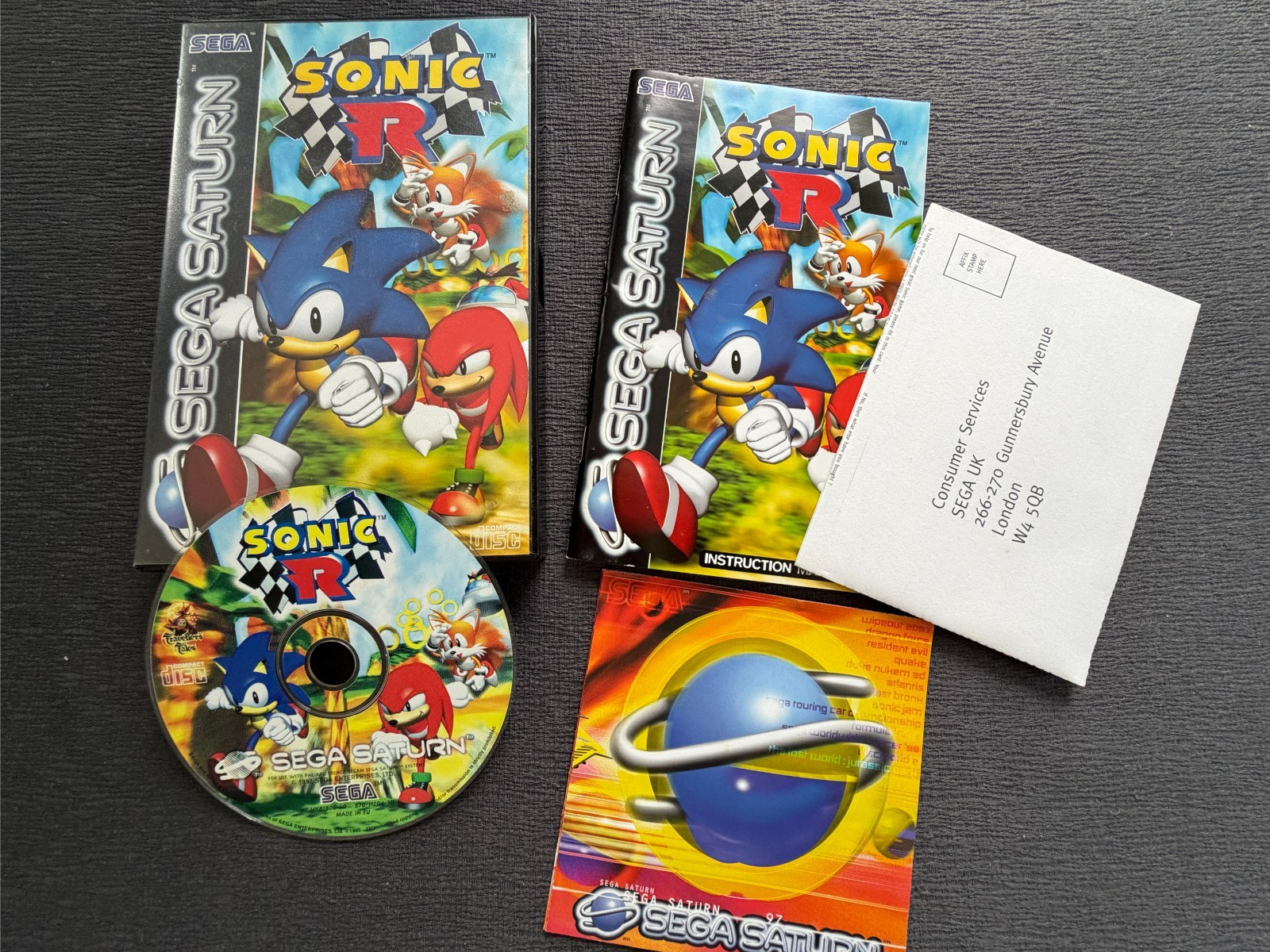 SEGA Saturn Sonic R Pal complet en bon état!