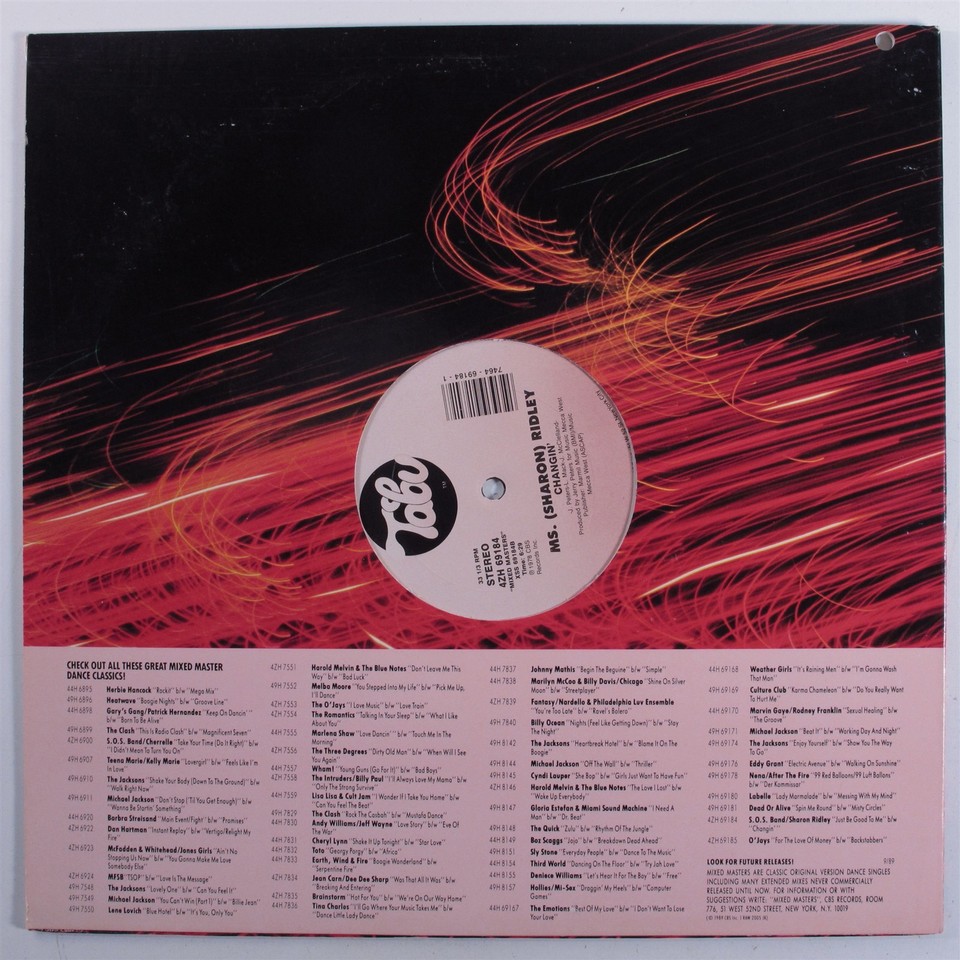 S.O.S. BAND/MS. (SHARON) RIDLEY Just be Good To Me/Changin' TABU 12