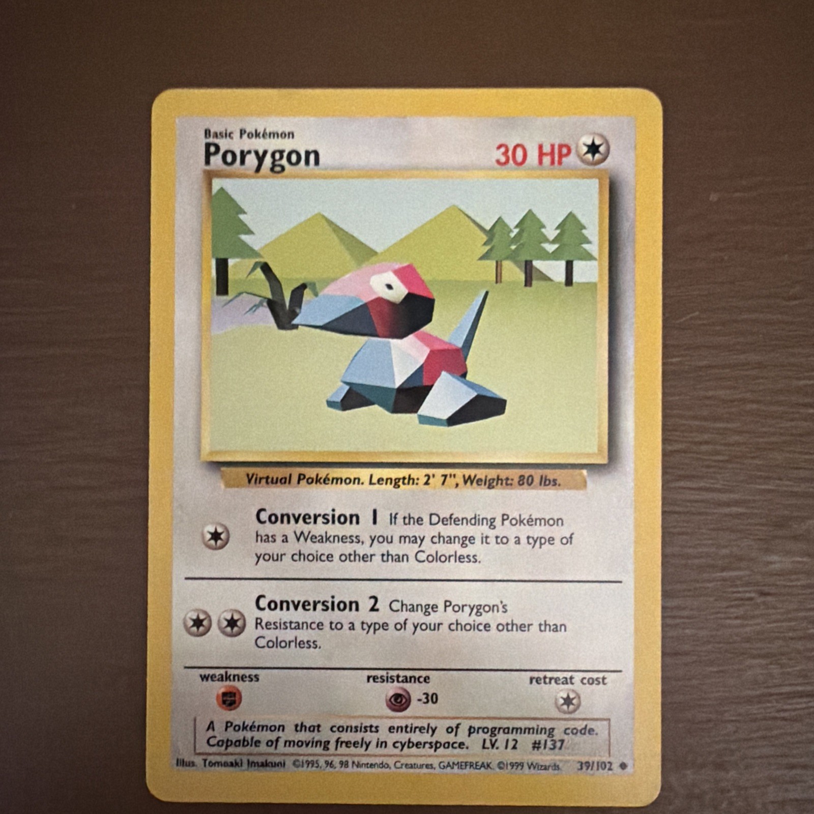 Porygon 39/102 Uncommon Base Set Unlimited Pokemon LP