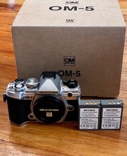 OM SYSTEM OM-5 20.4MP Mirrorless Camera - Silver Body Only