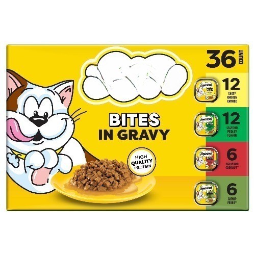 Bites in Gravy Variety Pack Adult Wet Cat Food, 3.5 oz Trays