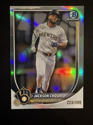 2025 Bowman Chrome - Jackson Chourio #40 Refractor /499 Brewers