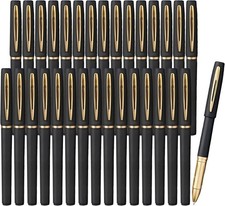 New 30 Pcs Black Gel Pens Fine Point 0.7mm Smooth Writing Fast Shipping