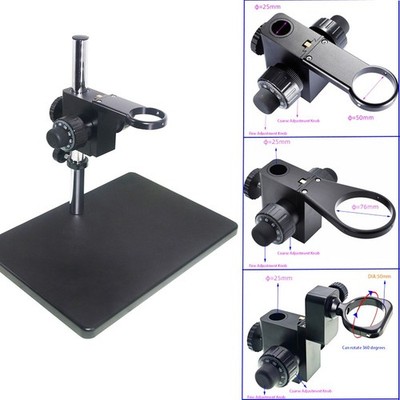 25/32/50/76mm Coarse Fine adjust Bracket Stand F Industry Microscope Camera Lens
