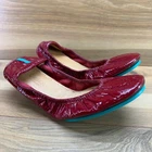 Tieks Flats Ruby Red Patent Leather 7 Comfort Slip On Foldable Minimalist Ballet