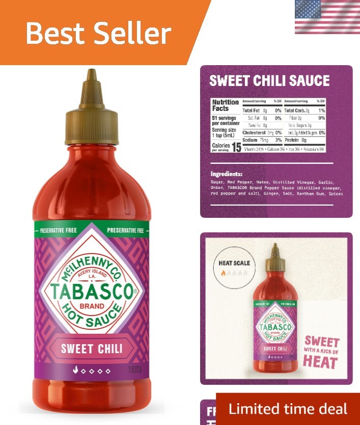 Mild Sweet Chili Sauce &ndash; 11 Oz Bottle with Perfect Balance of Spice & Sweet