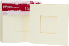 300 GSM Square Tri Fold Window Aperture Card Blanks and Envelopes, Pack of 10