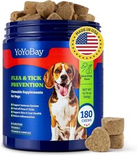 Flea and Tick Prevention for Dogs Chewable - 180 Soft Chews, Duck Pear Flavor
