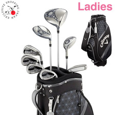 Callaway Ladies Solaire Club Set Black DR/5W/6H/7-SW/PT 8 Set Golf Bag Headcover