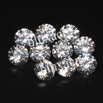 Natural 2.30 CT+ D Color VVS1 Brilliant Cut 4.00 MM Round White Diamond 10 Pc