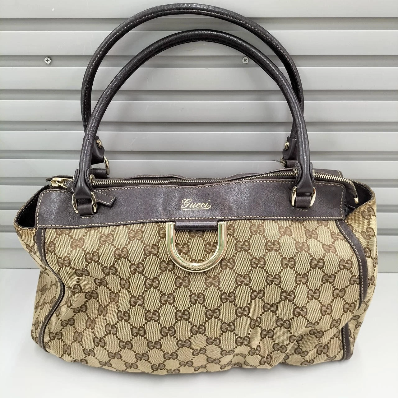 Gucci — GUCCI Aby Tote Bag Beige 12.5 inch