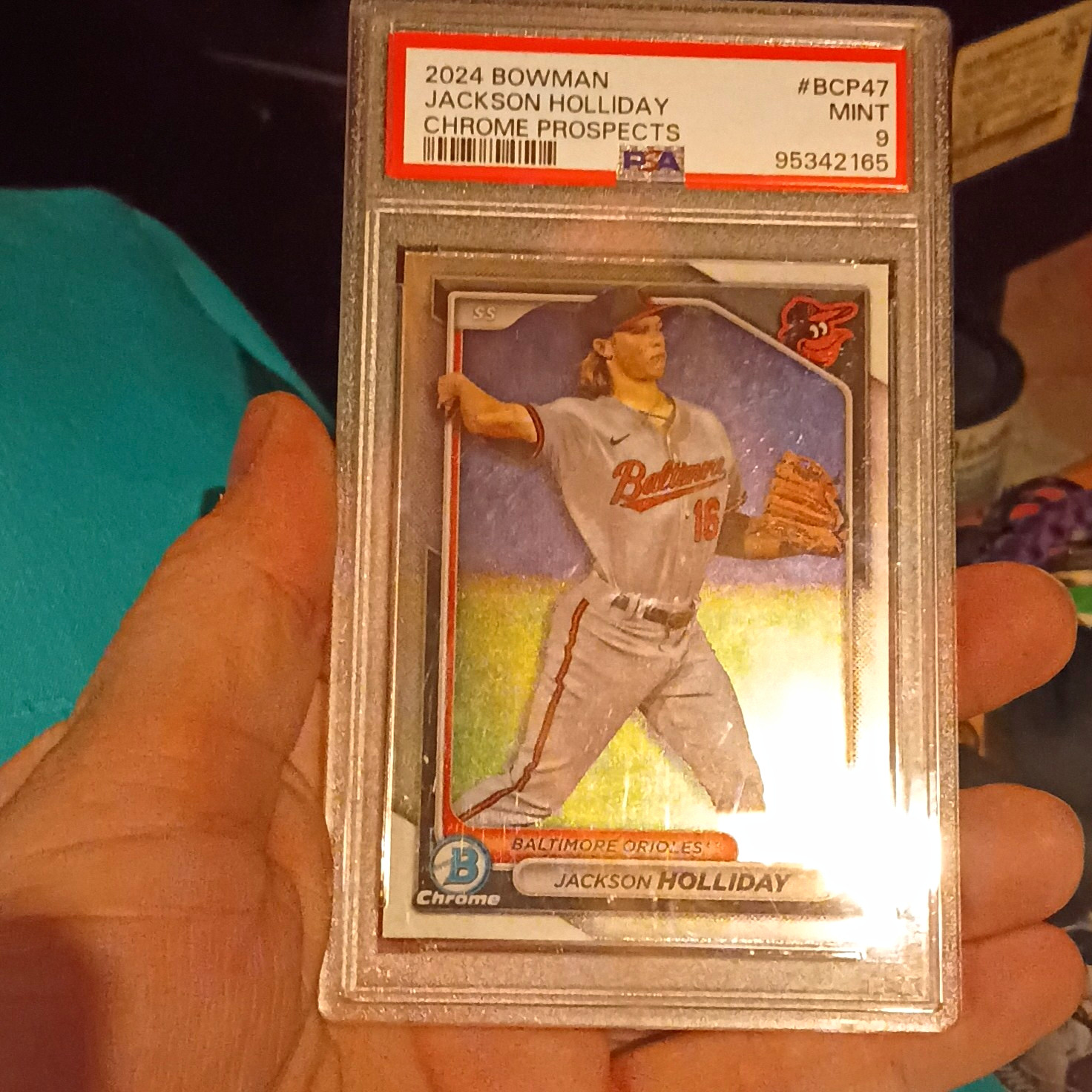Bowman 2024 Jackson Holliday Chrome Prospects BCP47 PSA 9 Rookie Graded