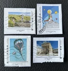 Lot of 4 Collector Stamps from France Various Years - On Fragment - S94