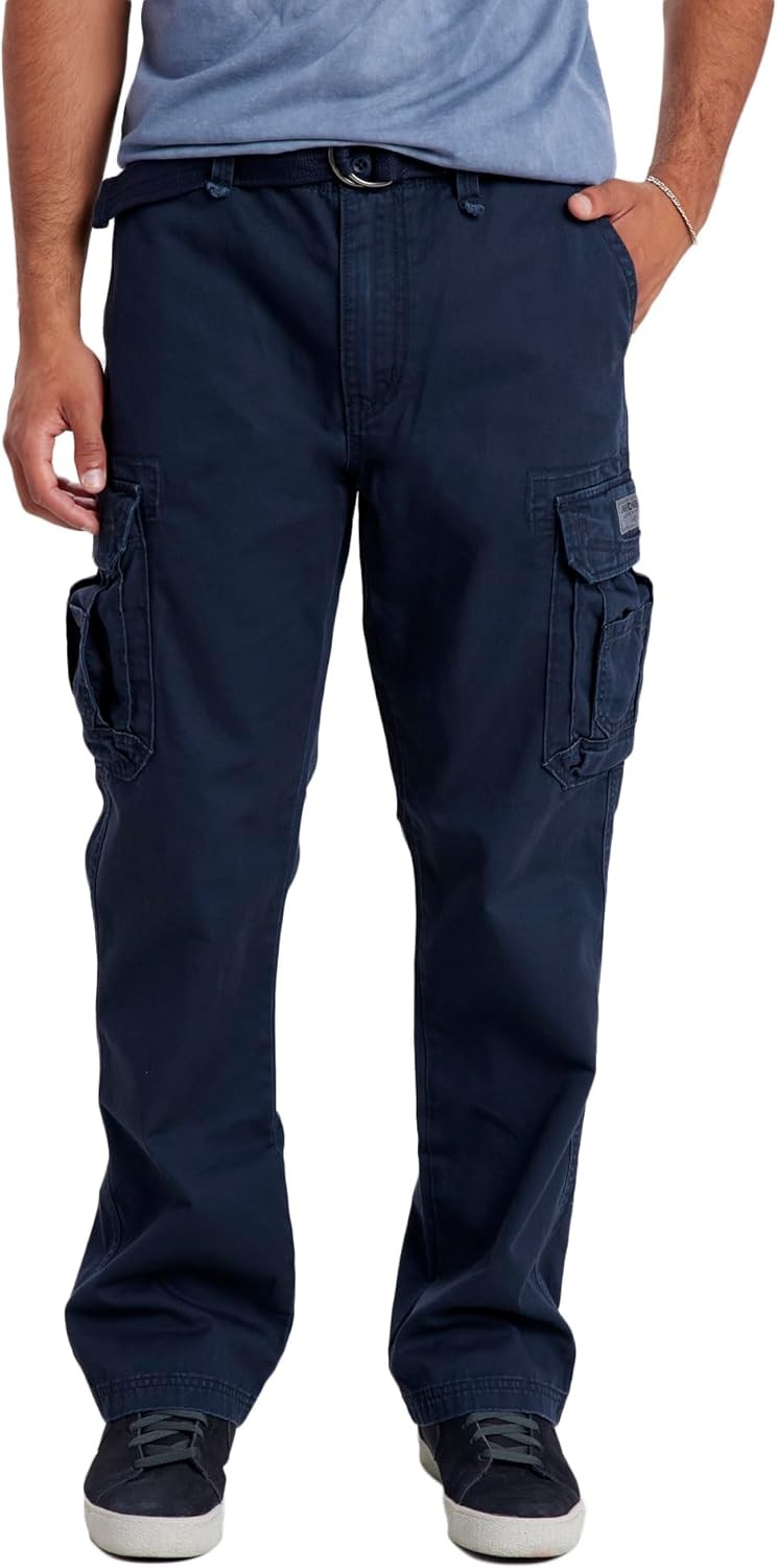 UNIONBAY Men's Survivor Iv Relaxed Fit Cargo Pant-Reg 48W x 32L, True Navy 