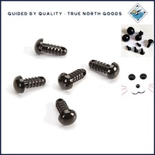 100PCS Black Plastic Safety Eyes for Sewing Crafts, Dolls and Plush Animals