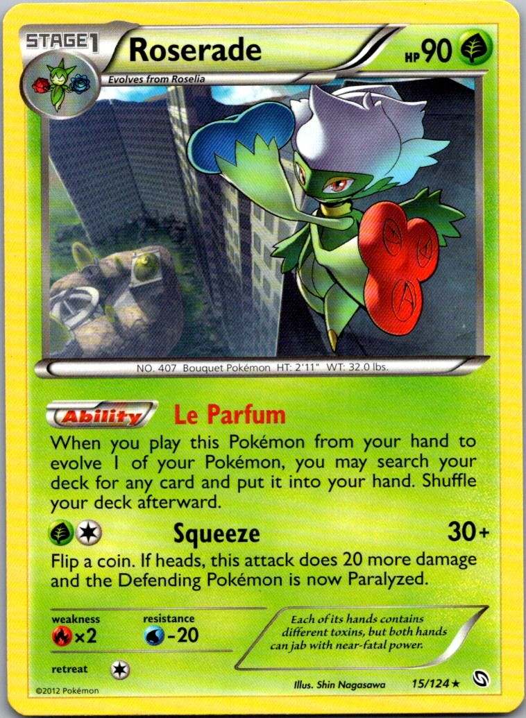 Roserade (15) 15/124 Dragons Exalted Rare LP