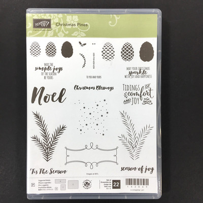 Stampin Up Christmas Pines Stamp Set Pinecone Pine Cone Sprig Bough Sayings