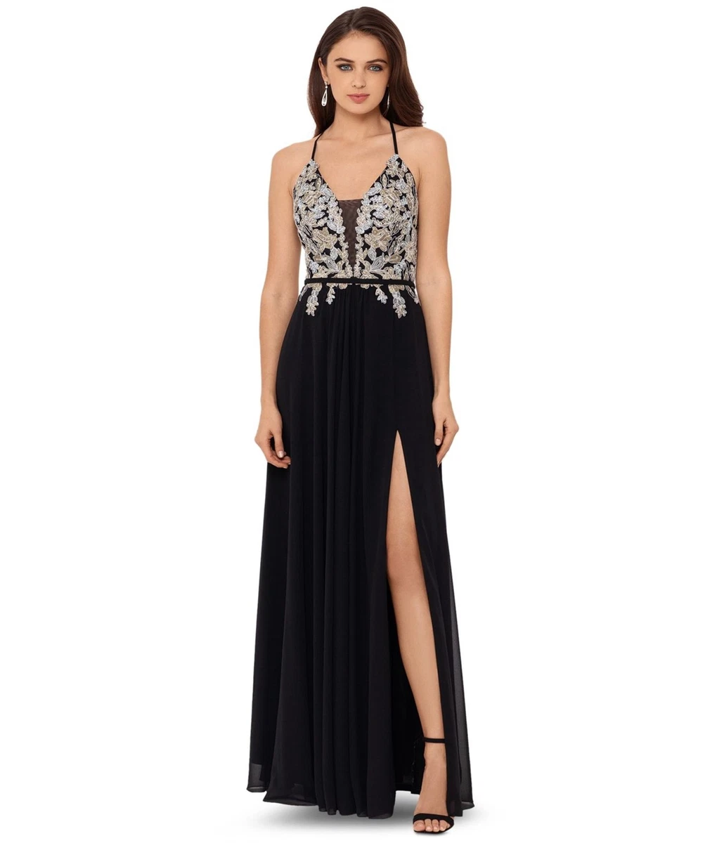 Abo da sera in raso di seta, elegante, con spalline scoperte, decorato con perline in va e