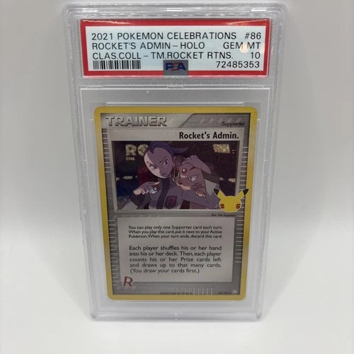 Pokemon Rocket's Admin Holo - PSA 10 - Celebrations #86 - Mint