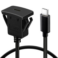 BATIGE Square Type C 3.1 Car Flush Mount Cable USB C Panel 3ft, Black