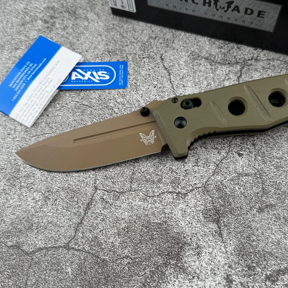 Cuchillo plegable Benchmade 275FE-2 Adamas Tactical Green G10 | CPM-CruWear Foto 2 de 4