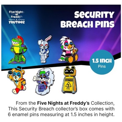 FNAF Security Breach Pin Set - 6 Enamel Pins