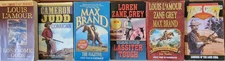 Six Western Books. Max Brand, Louis L'Amour, Cameron Judd, Zane Grey