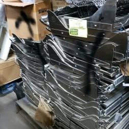 3 pallets of  48"×14", 16", 18" Lighted Metal refrigerated case shelves