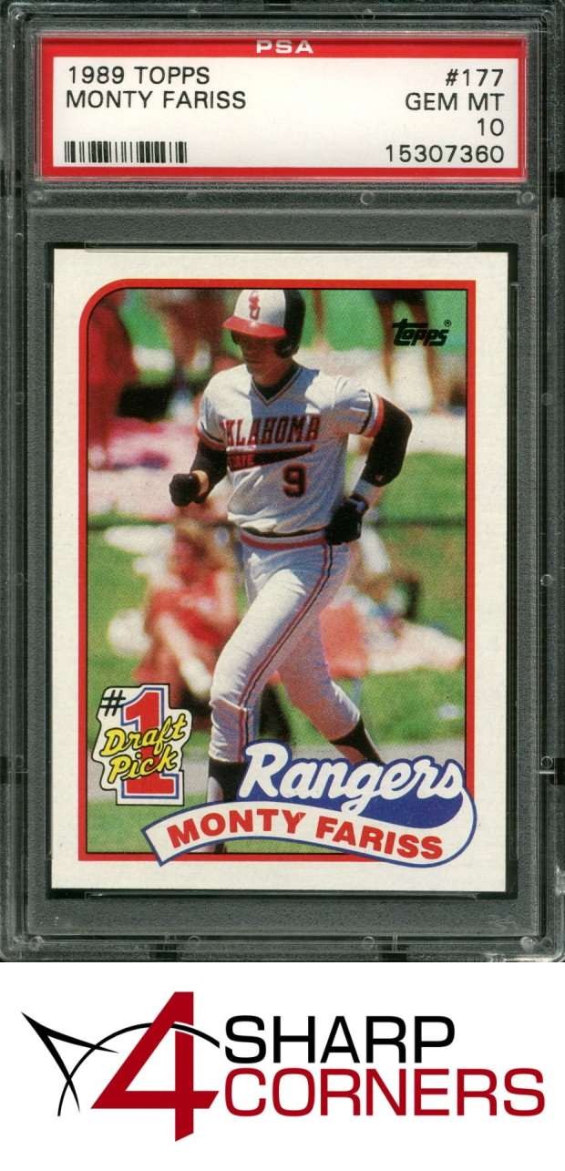 1989 TOPPS #177 MONTY FARISS RC RANGERS POP 5 PSA 10