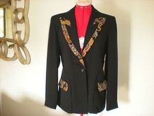 HARVE BENARD BY BENARD HOLTZMAN BLACK LADIES BLAZER 8