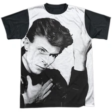 David Bowie Hero Adult Halloween Costume T Shirt (Black Back), S-3XL