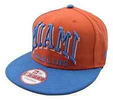 Miami Florida Marlins New Era 9Fifty Baseball MLB Mark Strapback Cap Hat