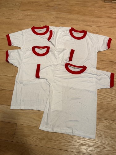 Screen Stars Blank Ringer T-Shirts Youth Size 14/16 LOT OF 4